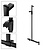 Keuco Shower handle with shower rod 700mm Axess Black - Keuco