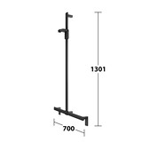 Keuco Duschgriff mit Duschstange 700 mm Axess Black - Keuco