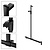 Keuco Shower handle with shower rod 1150mm Axess Black - Keuco