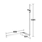 Keuco Duschgriff mit Duschstange 850/531 mm rechts – Axess – Keuco