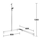 Keuco Duschgriff mit Duschstange 850/850mm Links - Axess - Keuco