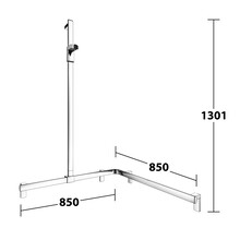 Keuco Douchegreep met douchestang 850/850mm Links - Axess - Keuco