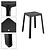 Keuco Stool for bathroom Axess Black - Keuco