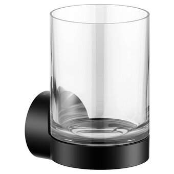 Keuco Glashalter mit Kristallglas Reva Black Keuco