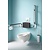 Keuco Hinged support wc with toilet flushing mechanism 850mm RIGHT Keuco Plan Care (chrome)