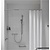 Keuco Shower curtain White - height 1800mm - Plan Uni - Keuco