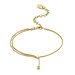 Violet Hamden Sisterhood Lunisolar 925 sterling zilveren gold plated armband gedraaid met steentje