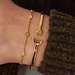 Violet Hamden Luna 925 sterling silver guldpläterade armband