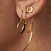 Violet Hamden Luna pendentifs d'oreille couleur or en argent sterling 925