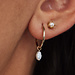 Violet Hamden Luminous Lake 925 sterling silver gold plated hoop earrings with freshwater pearls