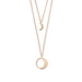 Violet Hamden Luna 925 sterling zilveren rosé gold plated ketting met maantjes