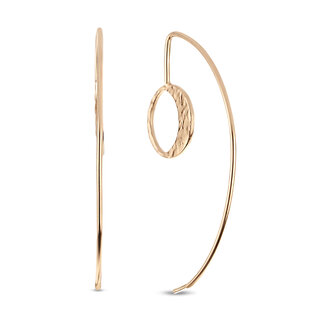 Violet Hamden Luna 925 sterling zilveren rosé gold plated oorhangers