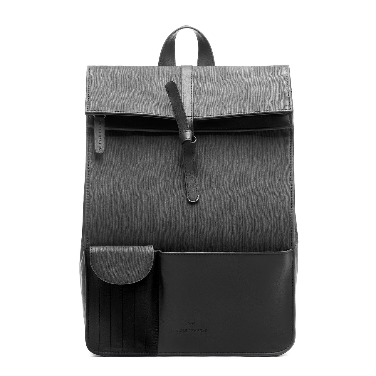 leather black backpacks with laptop compartment