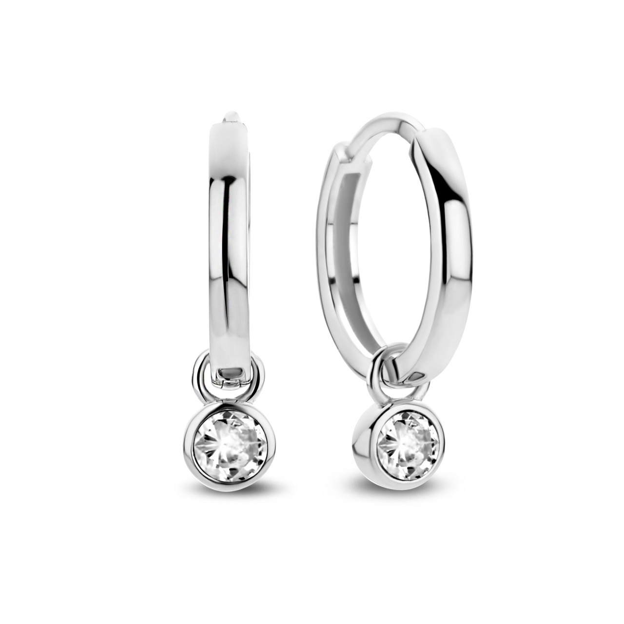 Violet Hamden - silver gold plated birthstone hoop earrings VH360015
