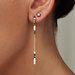 Violet Hamden Sisterhood Moonscape 925 sterling silver gold coloured drop earrings with rods