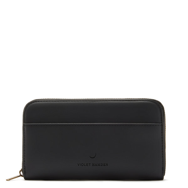 Violet Hamden Essential Bag portefeuille zippé noir