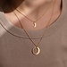 Violet Hamden Luna 925 sterling silver gold plated necklace with moons