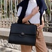 Violet Hamden Essential Bag black handbag with 16.4 inch laptop compartment