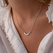 Violet Hamden Luna 925 sterling silver necklace with white zirconia stone