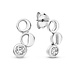 Violet Hamden Luna clous d'oreilles en argent sterling 925