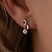 Violet Hamden Luna clous d'oreilles en argent sterling 925 et oxyde de zirconium blanc