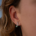 Violet Hamden Luna clous d'oreilles en argent sterling 925 et oxyde de zirconium vert