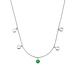 Violet Hamden Luna 925 sterling silver necklace with green zirconia stone