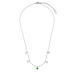 Violet Hamden Luna 925 sterling silver necklace with green zirconia stone