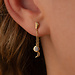 Violet Hamden Luna boucles d'oreilles pendantes en argent sterling 925 plaqué or et oxyde de zirconium blanc