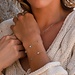 Violet Hamden Luna 925 sterling silver bracelet with white zirconia stone