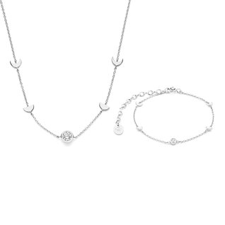 Violet Hamden Violet's Gift 925 sterling silver necklace and bracelet gift set