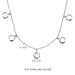 Violet Hamden Luna 925 sterling silver necklace with moons