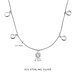Violet Hamden Luna 925 sterling sølv halskæde med hvid zirconia sten