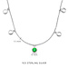 Violet Hamden Luna 925 sterling sølv halskæde med grøn zirconia sten