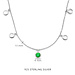 Violet Hamden Luna 925 sterling zilveren ketting met groene zirkonia steen