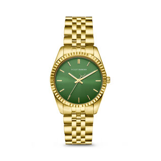 Violet Hamden Sunrise orologio da donna rotondo color oro e verde