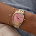 Violet Hamden Sunrise orologio da donna rotondo color argento e oro e rosa