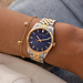Violet Hamden Sunrise round ladies watch gold and silver coloured and blue