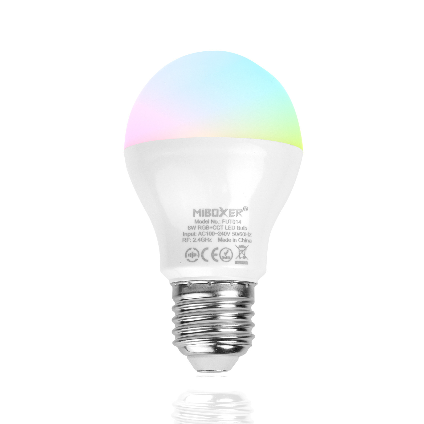 MILIGHT LED E27 6w RGBWW / RGB+CCT Wi-Fi - Ledpanelengros.dk