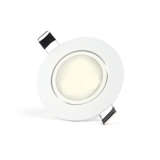 PURPL LED indbygningsspot hvid Ø85mm vipbar | 3Watt | 3000k- Varm Hvid