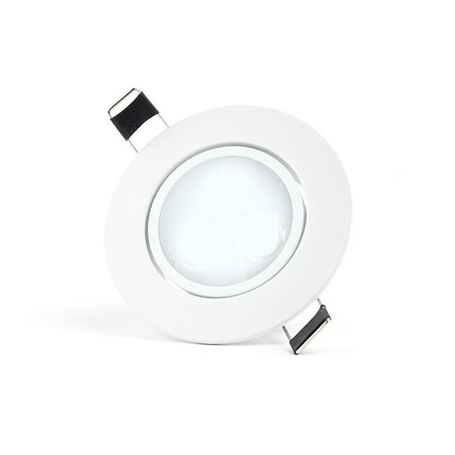 PURPL LED indbygningsspot hvid Ø85mm vipbar | 3Watt | 6000k- Kold Hvid