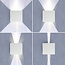 PURPL LED COB væglampe firkantet hvid