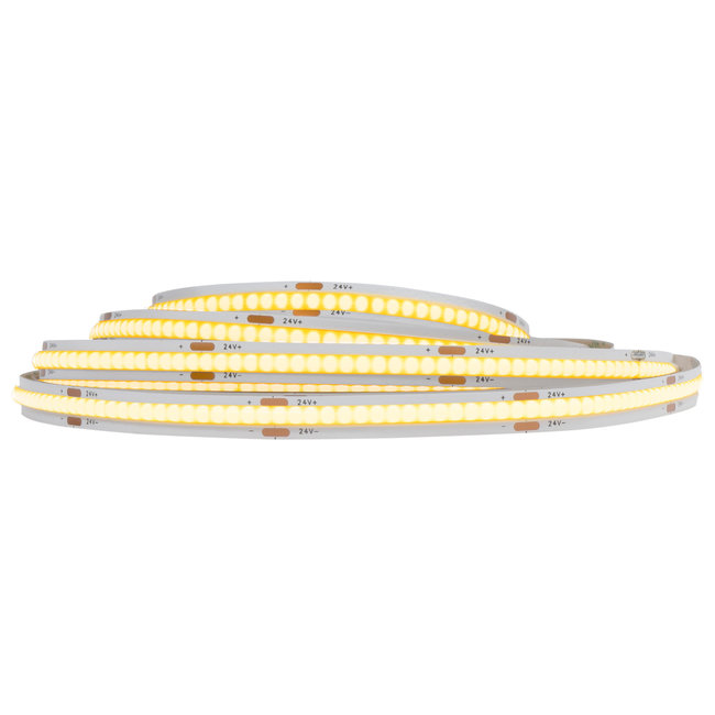 PURPL COB LED Strip 5m 320 LED'er p/m 24V 3000K varm hvid Single Strip IP20