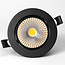 PURPL LED Downlight Black 7W Ø108mm 4000K Bright white justerbar