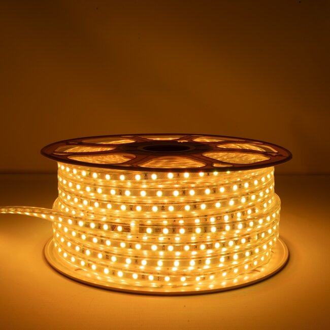 PURPL LED Strip 50m 120 LED'er p/m 220V 3000K varm hvid