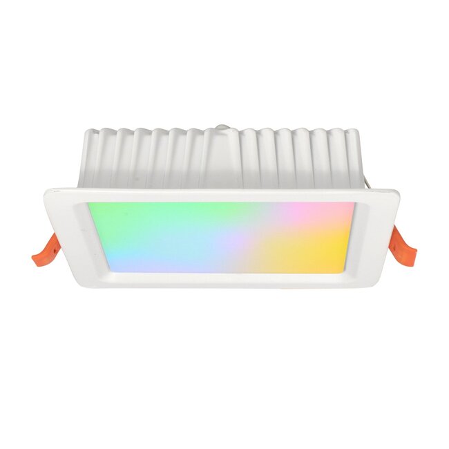 MiBoxer/Mi-Light LED Downlight RGB+CCT Firkantet Indbygning 9w Ø120mm | FUT064