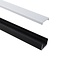 PURPL LED Strip profil 1,5m | 10x23mm | overflademonteret | sort | sort | inkl. dæksel