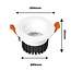 MiBoxer/Mi-Light LED Downlight  - ø94mm - RGB+CCT - 6W - Rund - Anti Glare - FUT070
