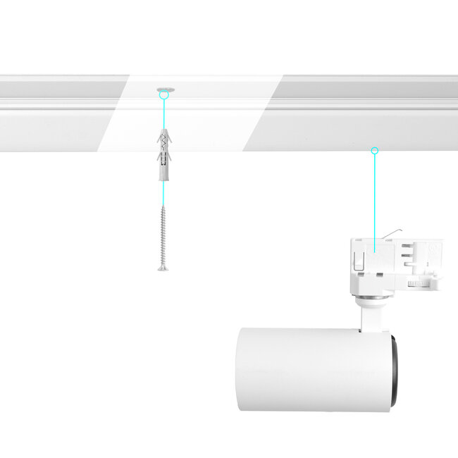 PURPL LED Trackspot White - 4000K lys hvid - Universal 3-faset - 20W - 2750LM - PRO