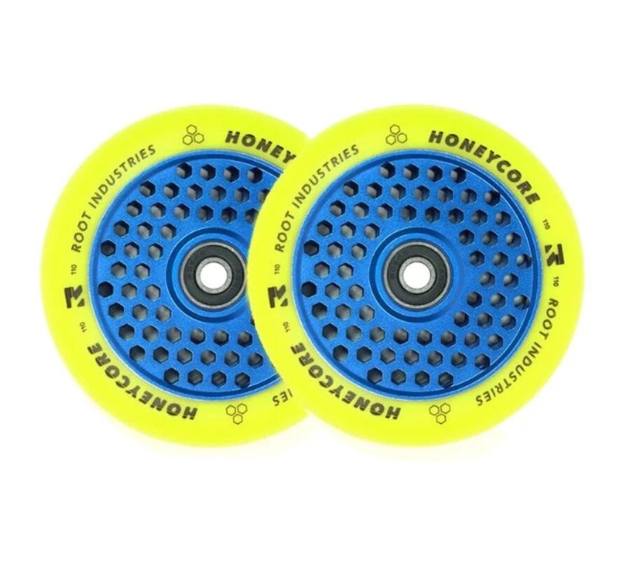 Limited Edition Honeycore 110mm Stuntstep Wielen Zwart 2-Pack